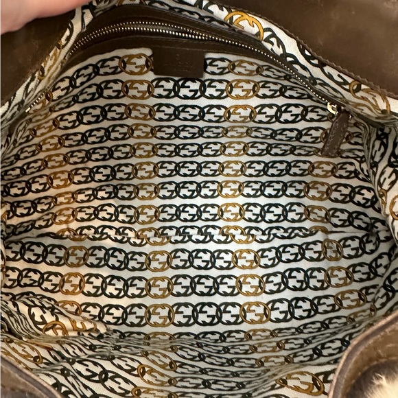 Gucci brit hobo bag in fur - Picture 4 of 13